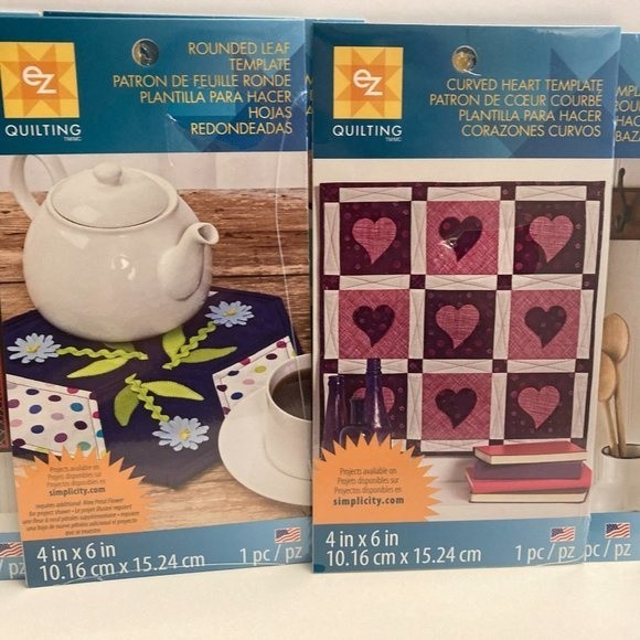 9 Simplicity EZ Quilting Template Stencils Fabric Paper Crafts Scrapbook - Picture 6 of 13